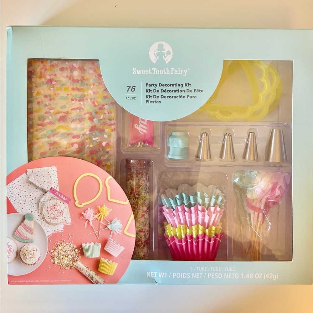 Pink and Yellow Chevron Party Decorations Kit with Toppers